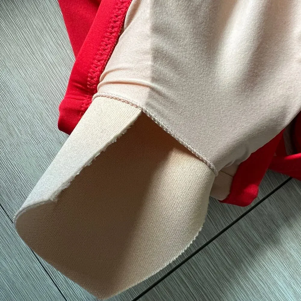 J Crew Flawed Bow One Shoulder Bikini Top Small Red